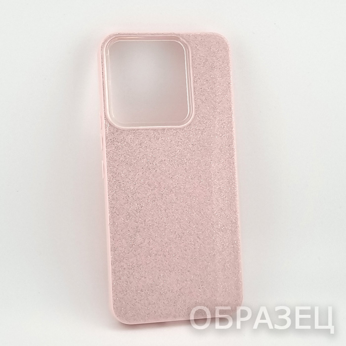 Samsung S25 Ultra. Накладка, PC Camera Edge Shine, блестки, розовый