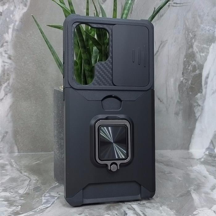 Samsung S25 Ultra. Накладка, RIC Armor Camera Card Ring, черный
