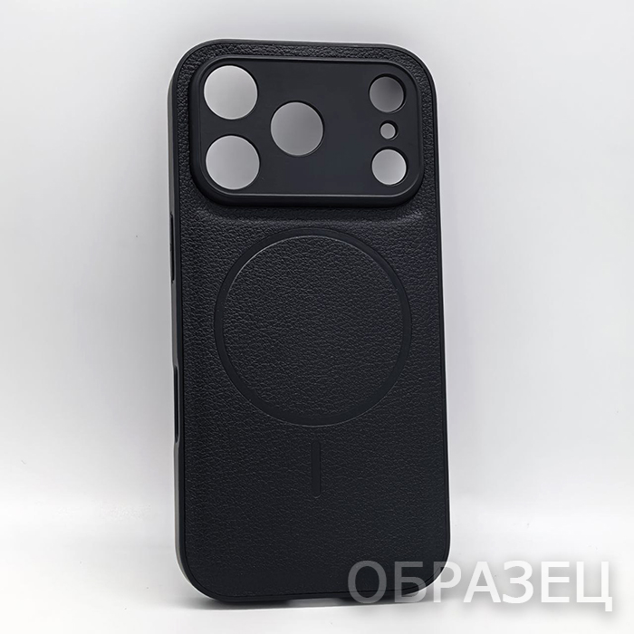 Samsung S25. Накладка, Simple Leather Mag, черный