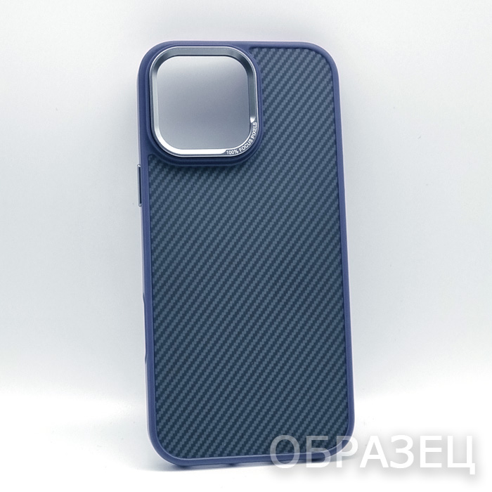 iPhone 16 Plus. Накладка, Focus Carbon TPU Mag, синий