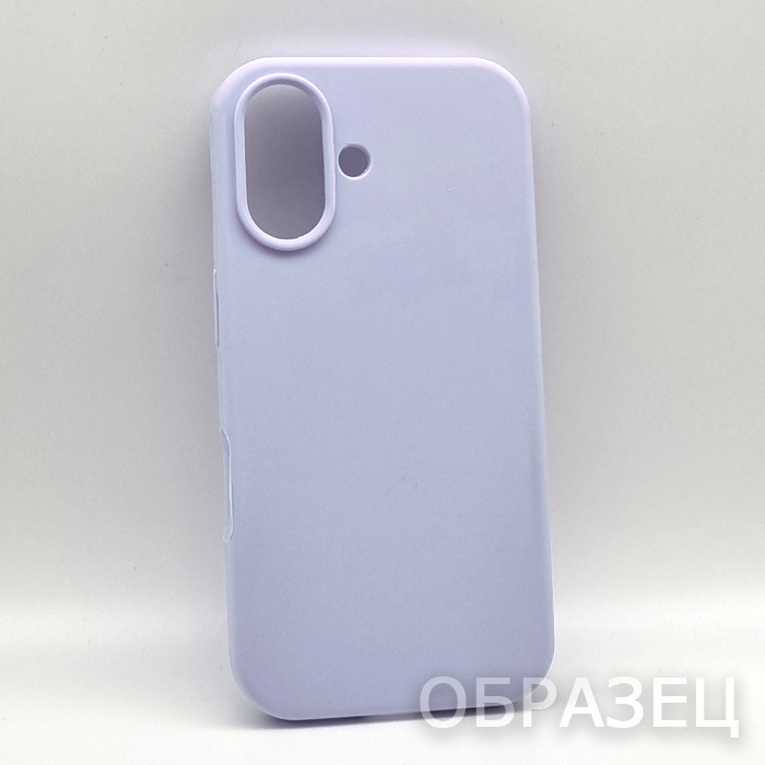 iPhone 16 Plus. Накладка, Silicone (без лого), сиреневый