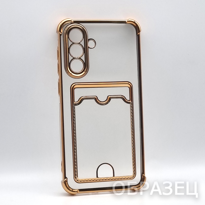 Samsung A36 5G/A56. Накладка, Heavy Armor TPU Card, золотые края