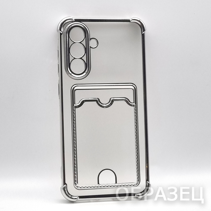 Samsung A36 5G/A56. Накладка, Heavy Armor TPU Card, серебристые края