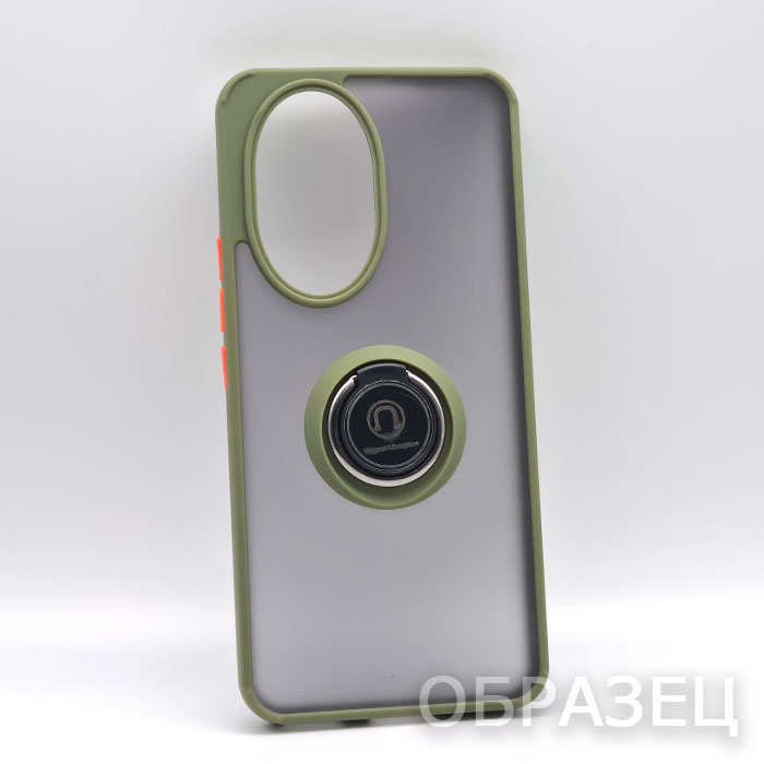 Samsung A36 5G/A56. Накладка, Rock Matte Ring, армейский зеленый