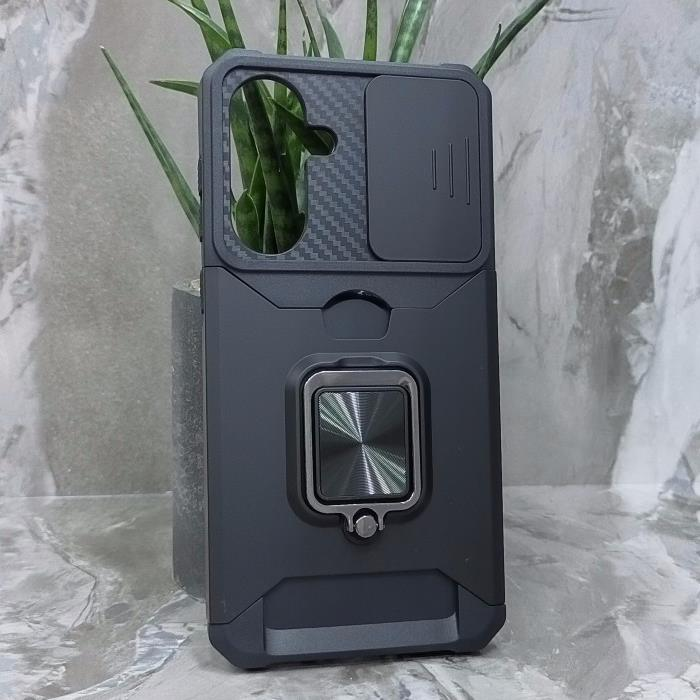 Samsung A36 5G/37 5G. Накладка, RIC Armor Camera Card Ring, черный