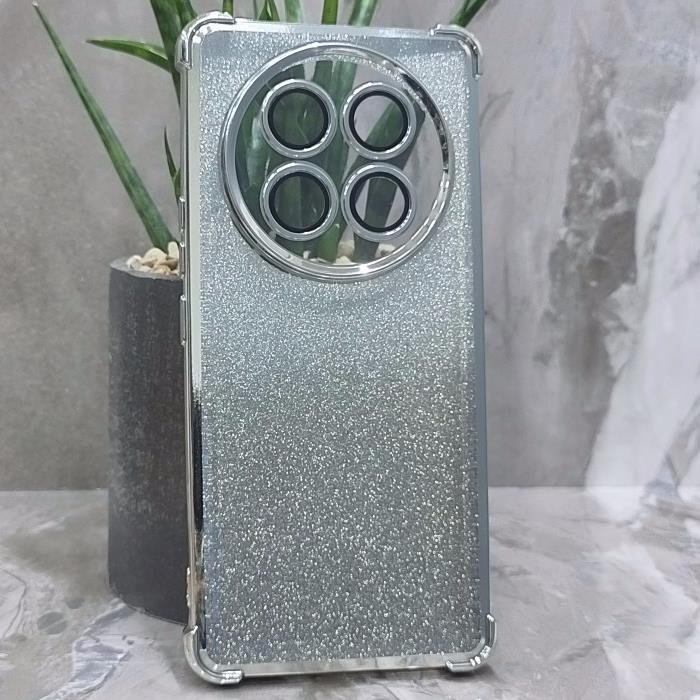 Huawei Honor X9c. Накладка, Heavy Armor TPU, вкладка с блестками, серебристые края