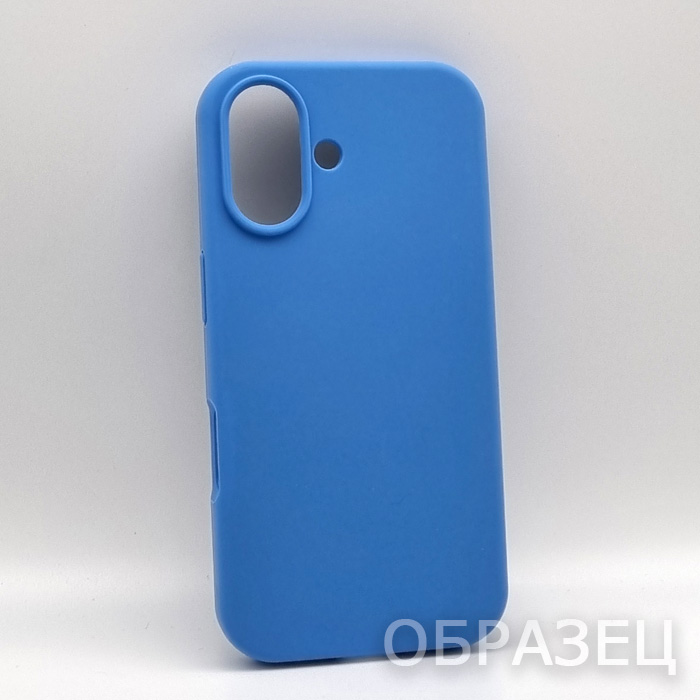 Samsung S25 Plus. Накладка, Silicone Cover, синий