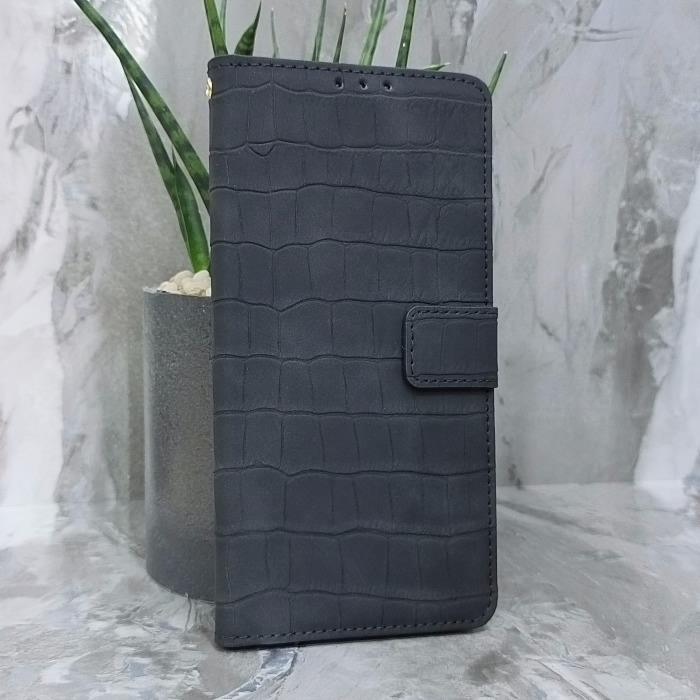 Samsung A26. Книжка, Classic Croc Leather, черный