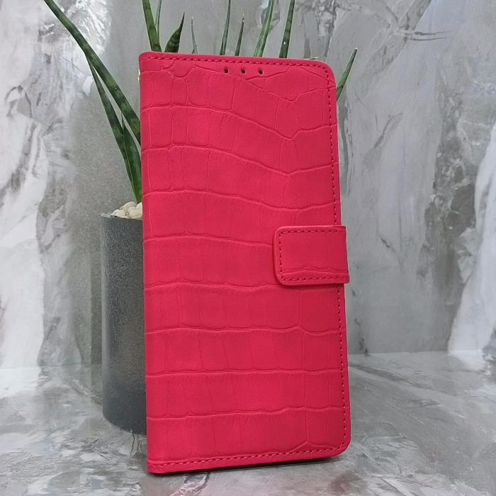 Samsung A26. Книжка, Classic Croc Leather, красный