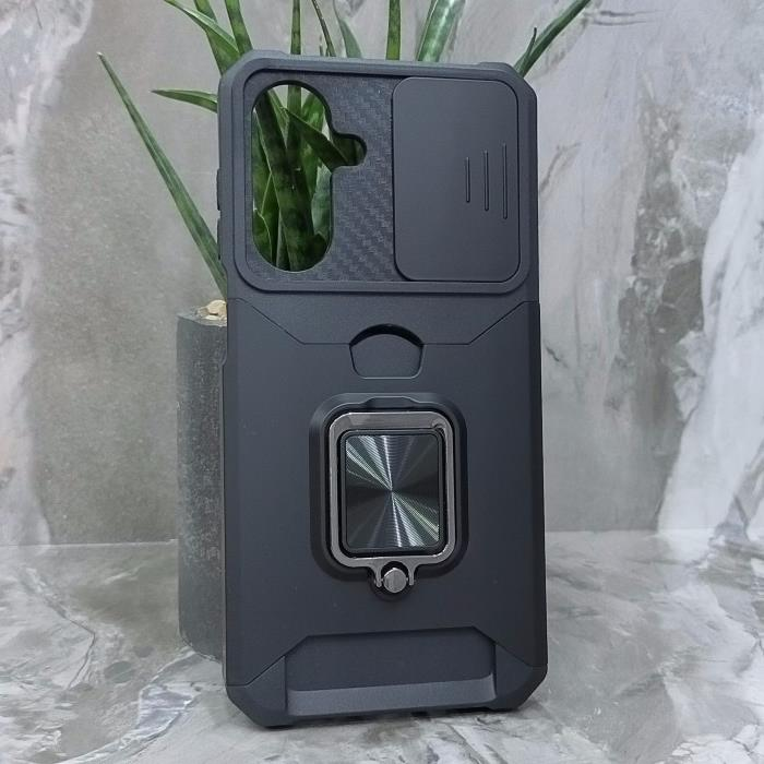 Samsung A26. Накладка, RIC Armor Camera Card Ring, черный