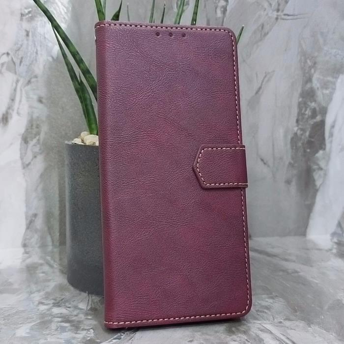 Xiaomi Redmi A5/POCO C71. Книжка, Classic Simple Leather, бордовый