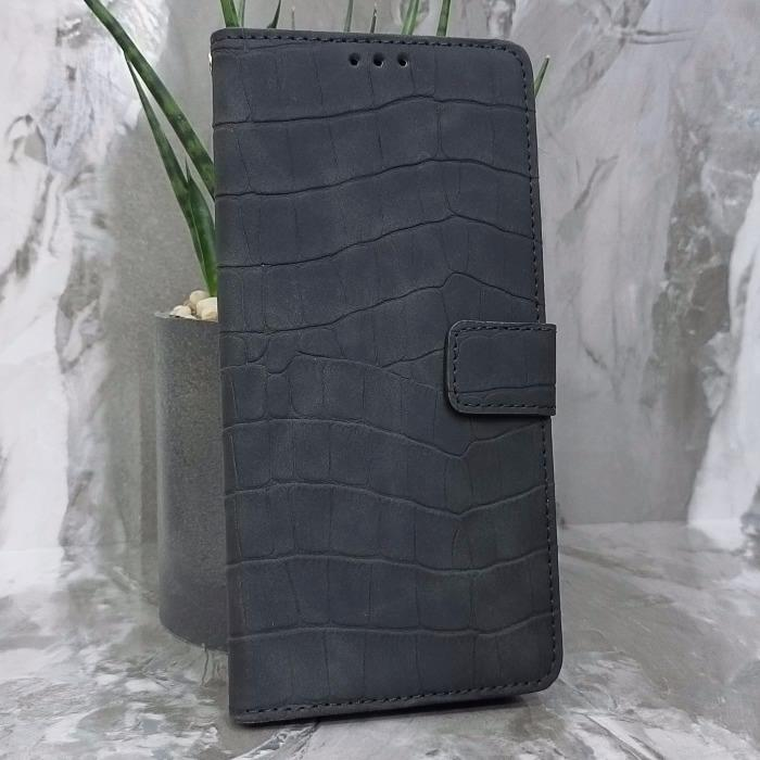 Xiaomi Redmi A5/POCO C71. Книжка, Classic Croc Leather, черный