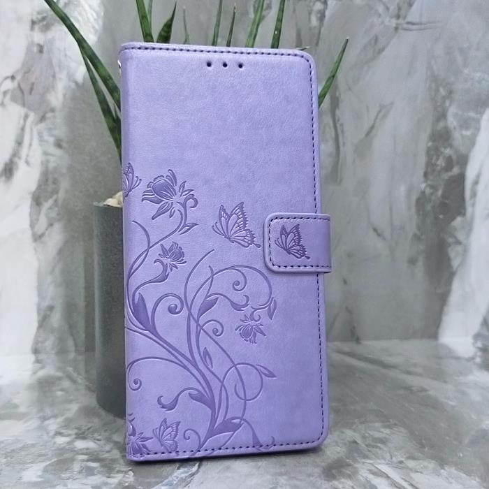 Xiaomi Redmi Note 14 4G. Книжка, бабочка и цветы, фиолетовый