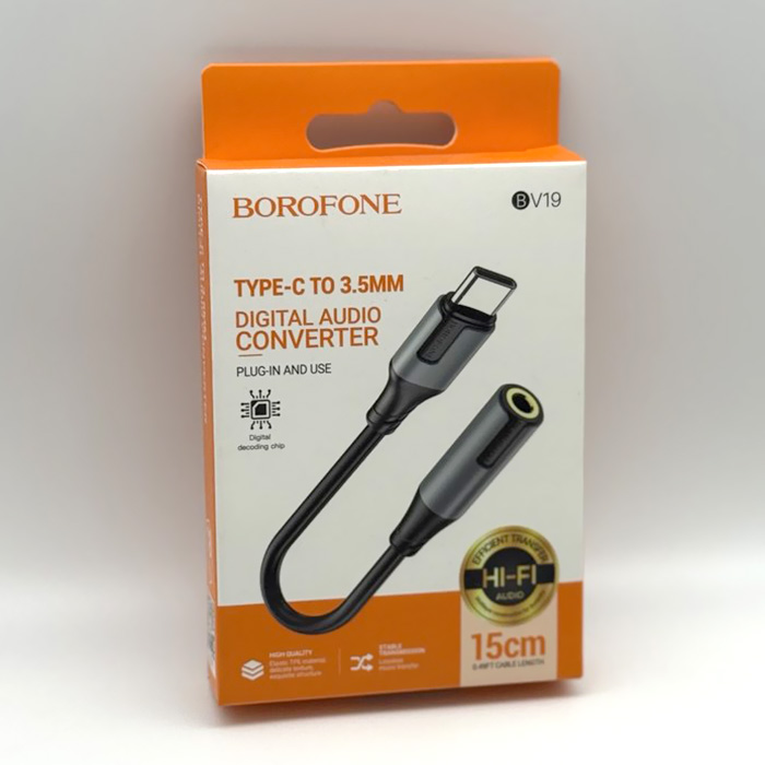 Переходник Borofone V19 AUX TypeC