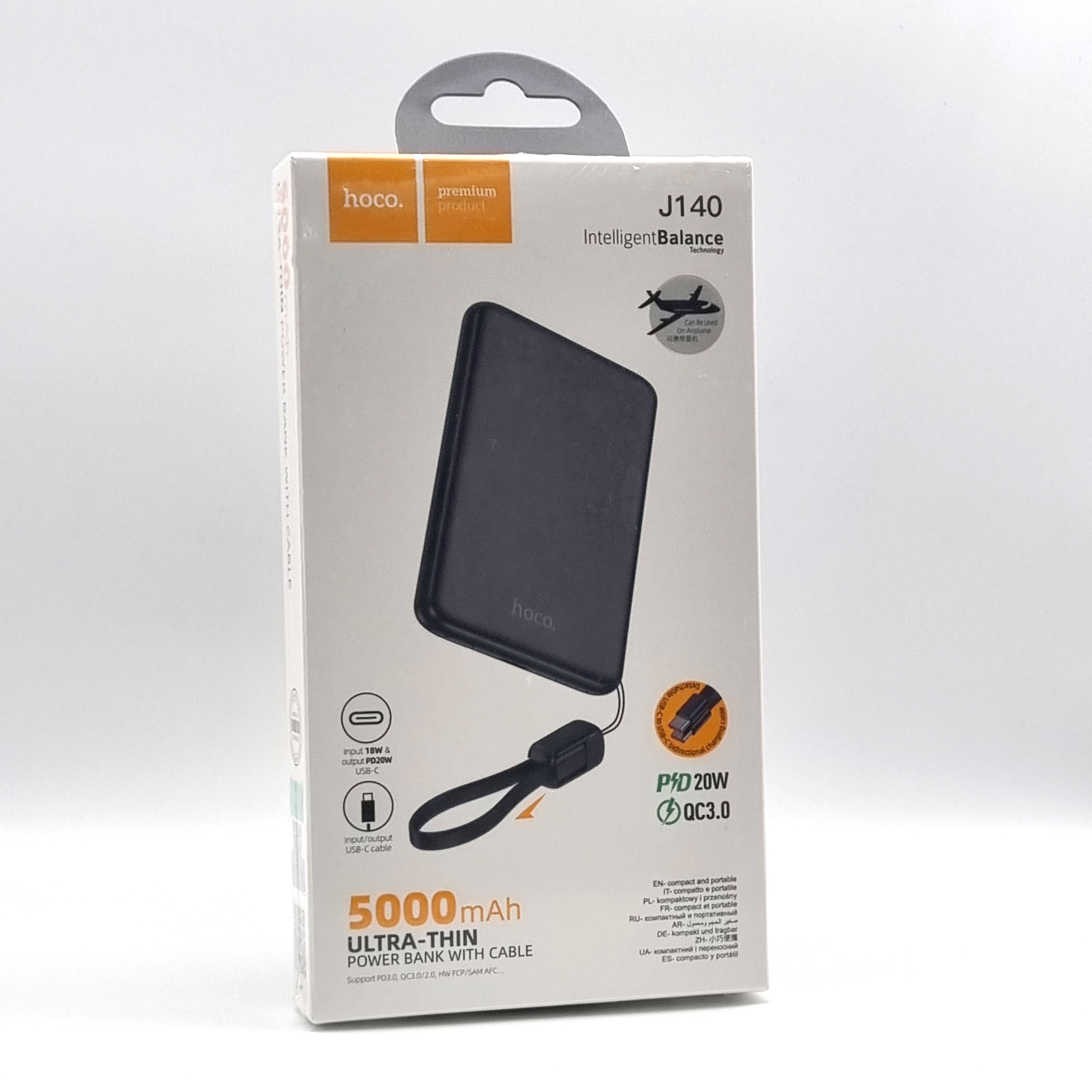 Power Bank Hoco J140, 5000 mAh, черный