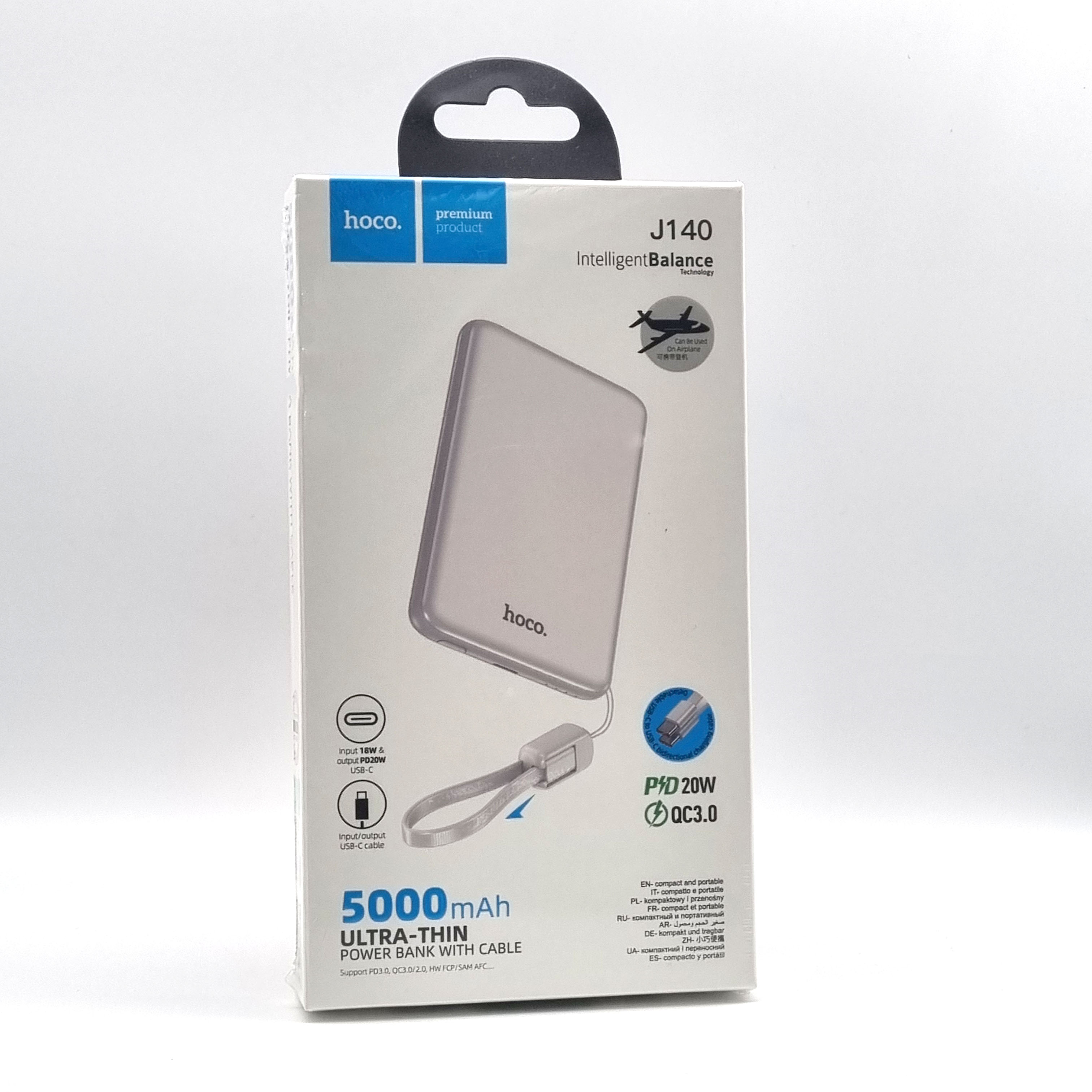 Power Bank Hoco J140, 5000 mAh, белый