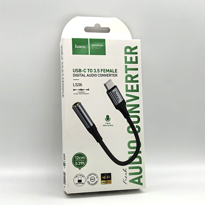 Переходник Hoco LS36 AUX TypeC