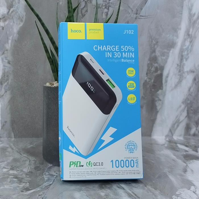 Power Bank Hoco J102, 10000 mAh, белый