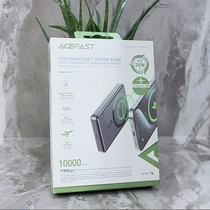 Power Bank ACEFAST M12, 15W, 10000 mAh, черный