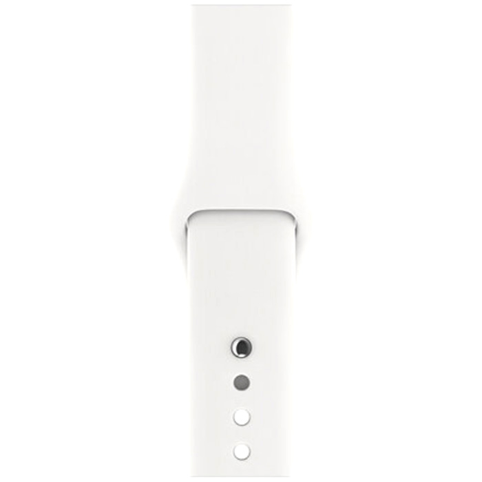 Apple Watch 42/44/45/46/49. Ремешок, силиконовый, белый (S)
