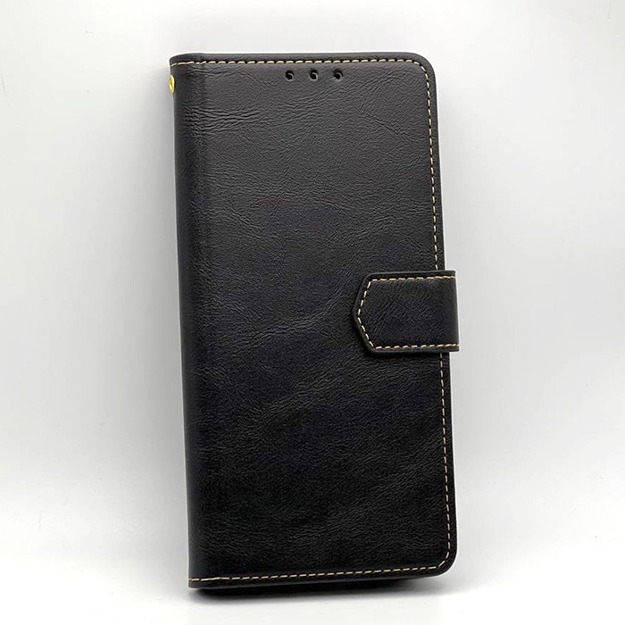 Realme 14/14T. Книжка, Classic Simple Leather, черный