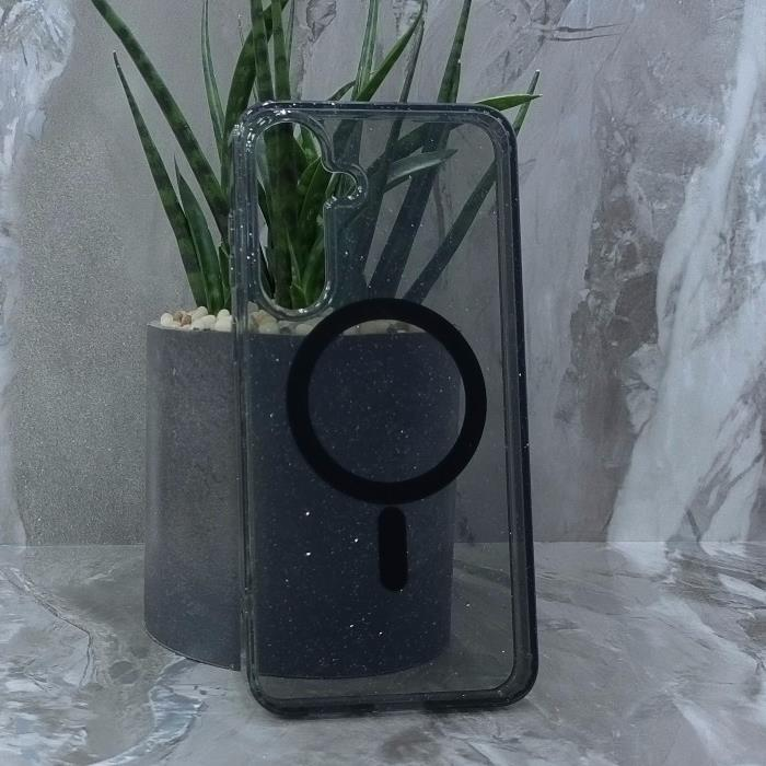 Samsung S25 FE. Накладка, BST Shining Mag, черный, прозрачный