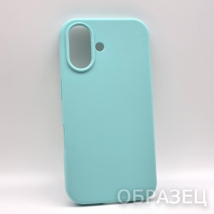 iPhone 17 Pro Max. Накладка, Silicone (без лого), бирюзовый