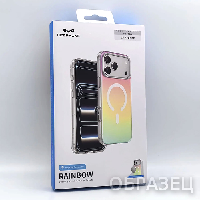 iPhone 17 Pro Max. Накладка, Keephone RAINBOW, разноцветный перелив