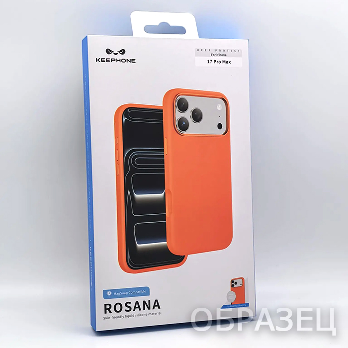 iPhone 17 Pro Max. Накладка, Keephone ROSANA, оранжевый