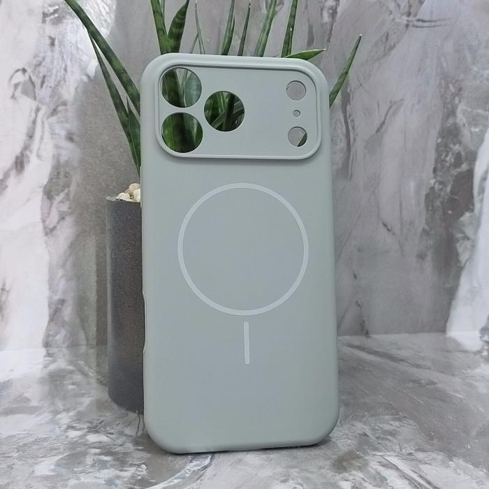 iPhone 17 Pro Max. Накладка, Silicone Slim Mag, серый