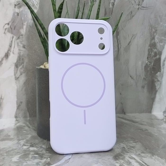 iPhone 17 Pro Max. Накладка, Silicone Slim Mag, сиреневый