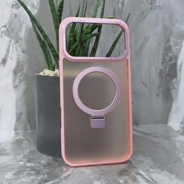 iPhone 17 Pro Max. Накладка, Focus Matte Big Ring, розовый