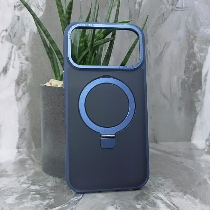 iPhone 17 Pro Max. Накладка, Focus Matte Big Ring, темно-синий