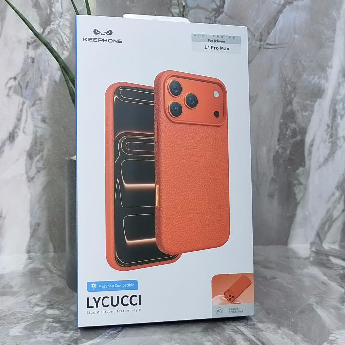 iPhone 17 Pro Max. Накладка, Keephone LYCUCCI, оранжевый
