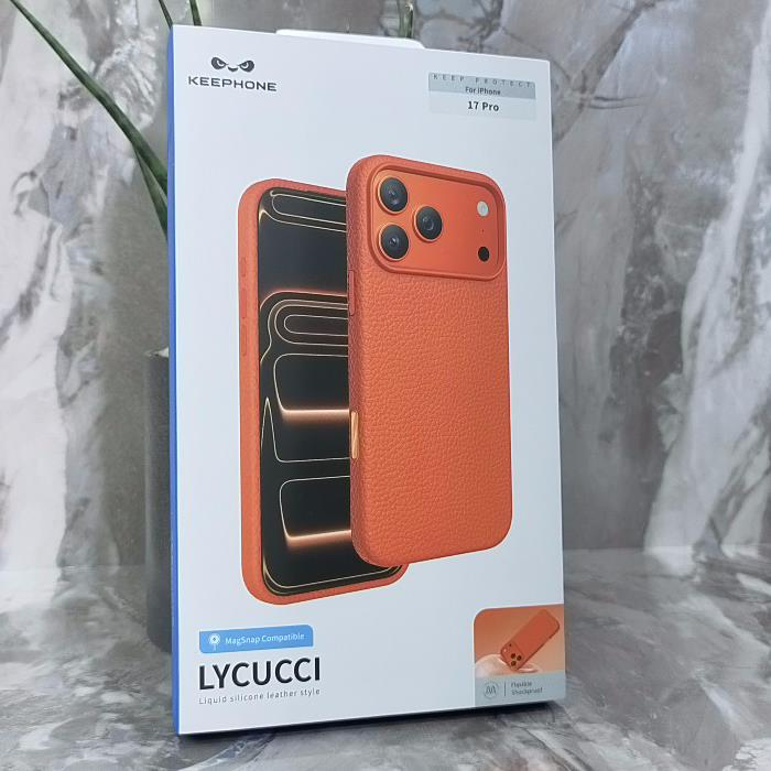 iPhone 17 Pro. Накладка, Keephone LYCUCCI, оранжевый