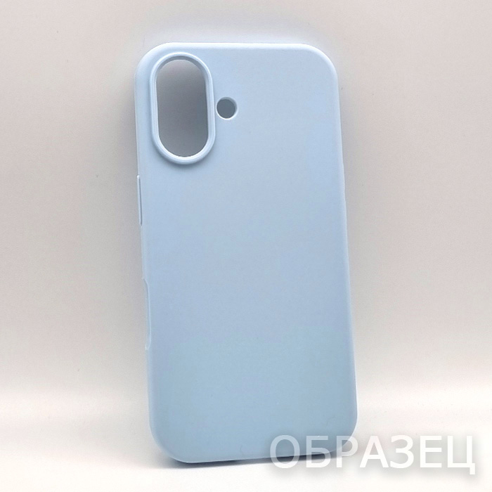 iPhone 17. Накладка, Silicone (без лого), светло-голубой