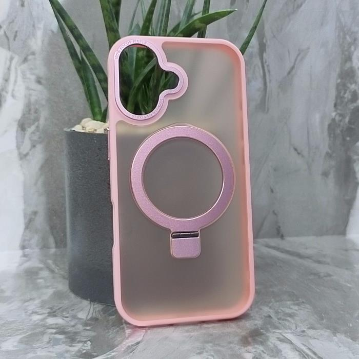 iPhone 17. Накладка, Focus Matte Big Ring, розовый