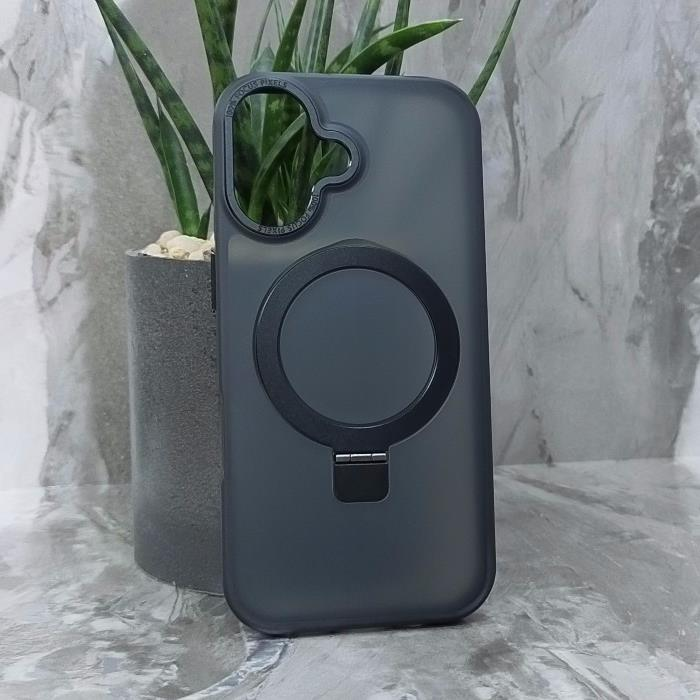 iPhone 17. Накладка, Focus Matte Big Ring, черный