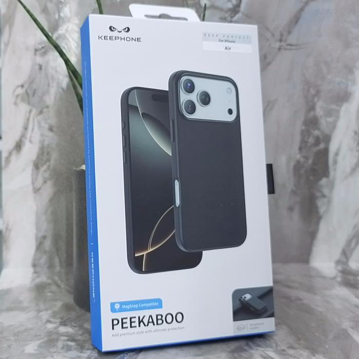 iPhone 17 Air. Накладка, Keephone PEEKABOO, черный
