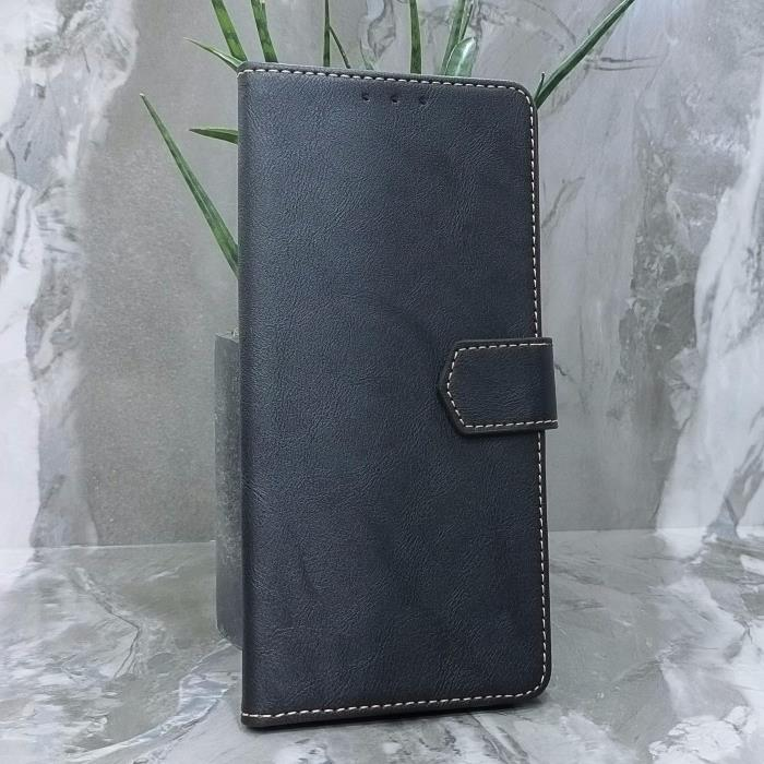Samsung A07. Книжка, Classic Simple Leather, черный