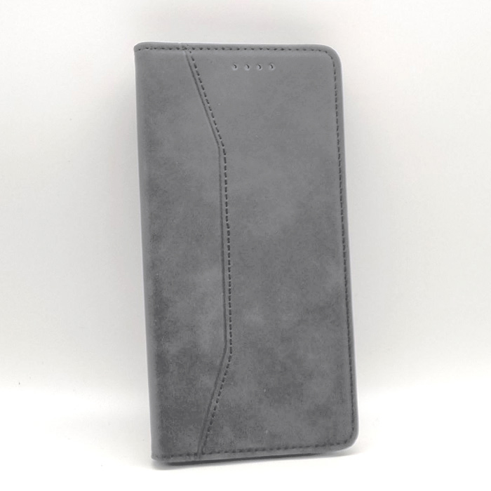 Tecno Pova 7. Книжка, New PU Leather, встроенный магнит, серый