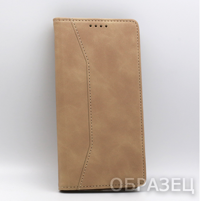 Tecno Pova 7. Книжка, New PU Leather, встроенный магнит, бежевый