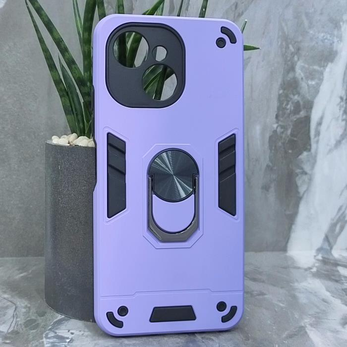 Tecno Spark 40C. Накладка, Shield Ring, сиреневый