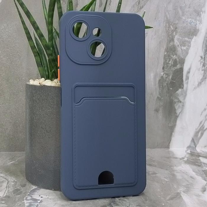 Tecno Spark 40C. Накладка, New Slim card, темно-синий
