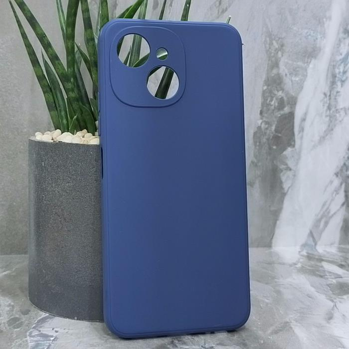Tecno Spark 40C. Накладка, силикон, soft touch №2, темно-синий