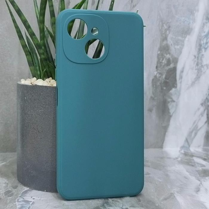 Tecno Spark 40C. Накладка, силикон, soft touch №2, темно-зеленый