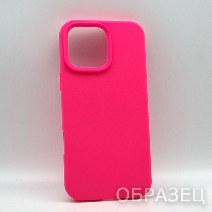 Huawei Honor X7d. Накладка, Silicone Cover, ярко-розовый