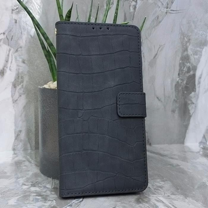 Xiaomi Redmi Note 15 Pro+ 5G. Книжка, Classic Croc Leather, черный