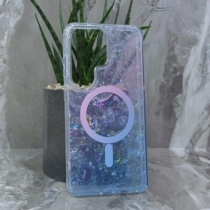 Samsung S26 Ultra. Накладка, BST IMD Mag, перламутровый розово-голубой