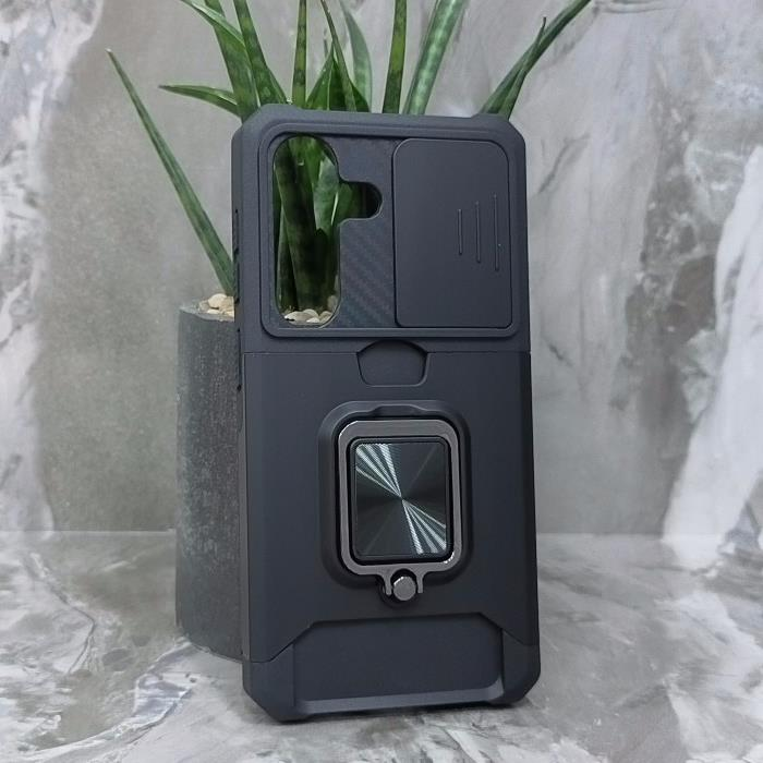 Samsung S26. Накладка, RIC Armor Camera Card Ring, черный